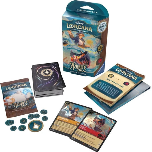 Disney Lorcana - Set 6 - Azurite Sea: Jim Hawkins & Tigger (Amber & Ruby) Single-Player Deck