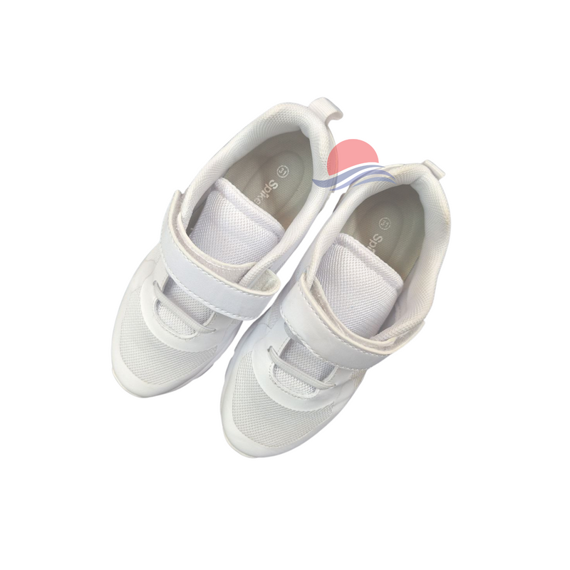 SPIKE White School Shoes - Velcro