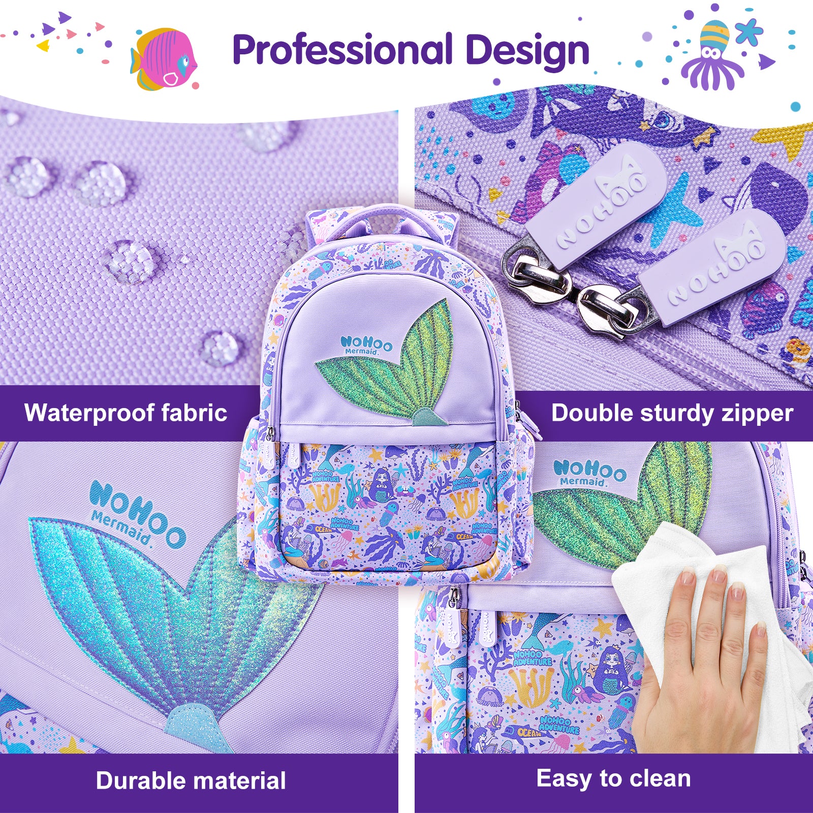 Pattern Print Primary School backpack