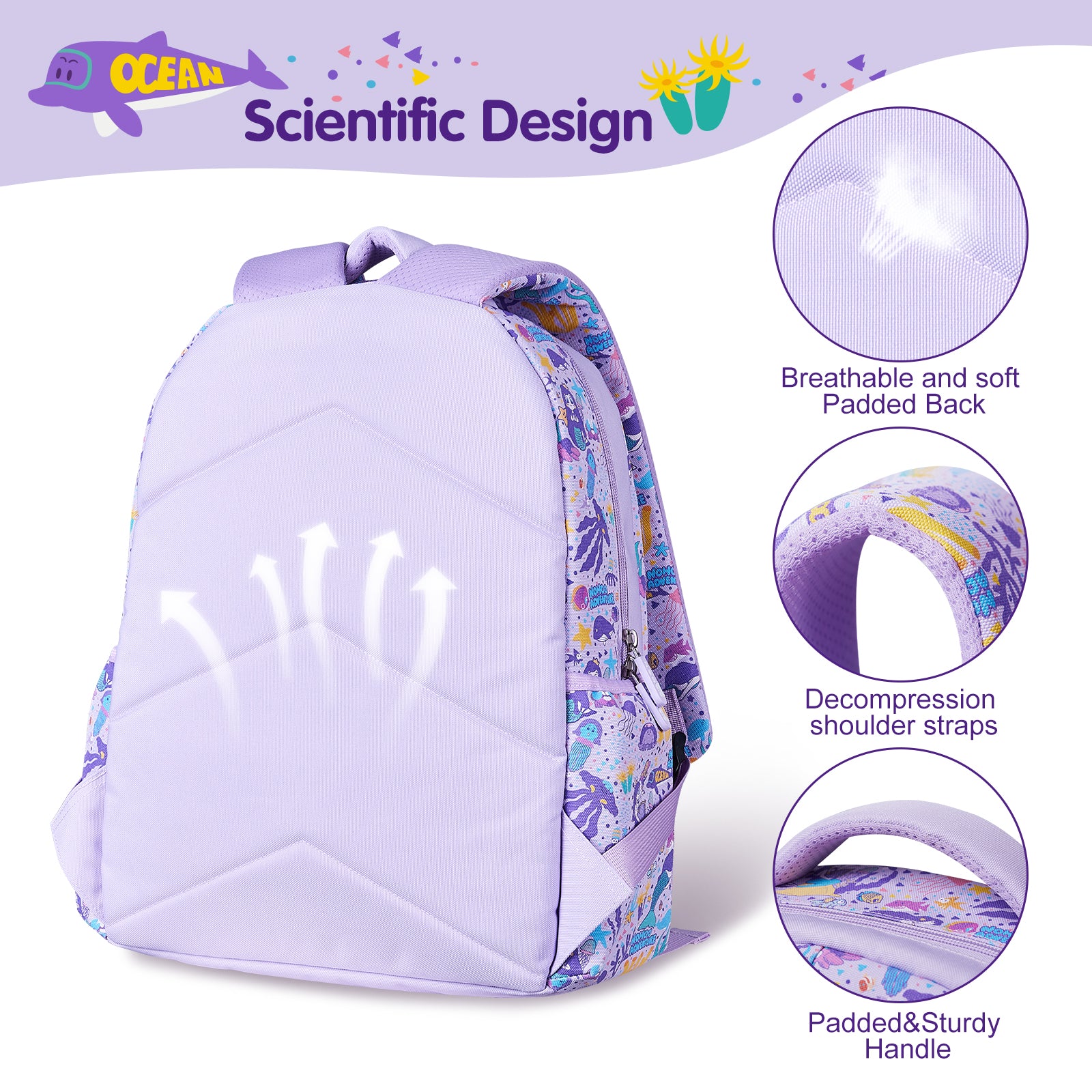 Pattern Print Primary School backpack