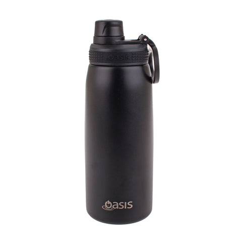 Oasis Stainless Steel Insulated Sports Water Bottle with Screw Cap 780ML (BLACK)