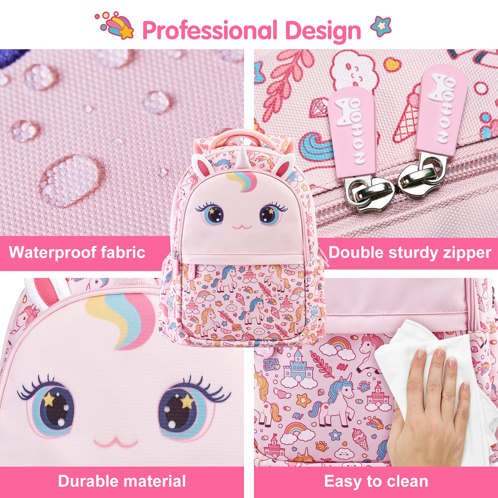 Pattern Print Primary School backpack