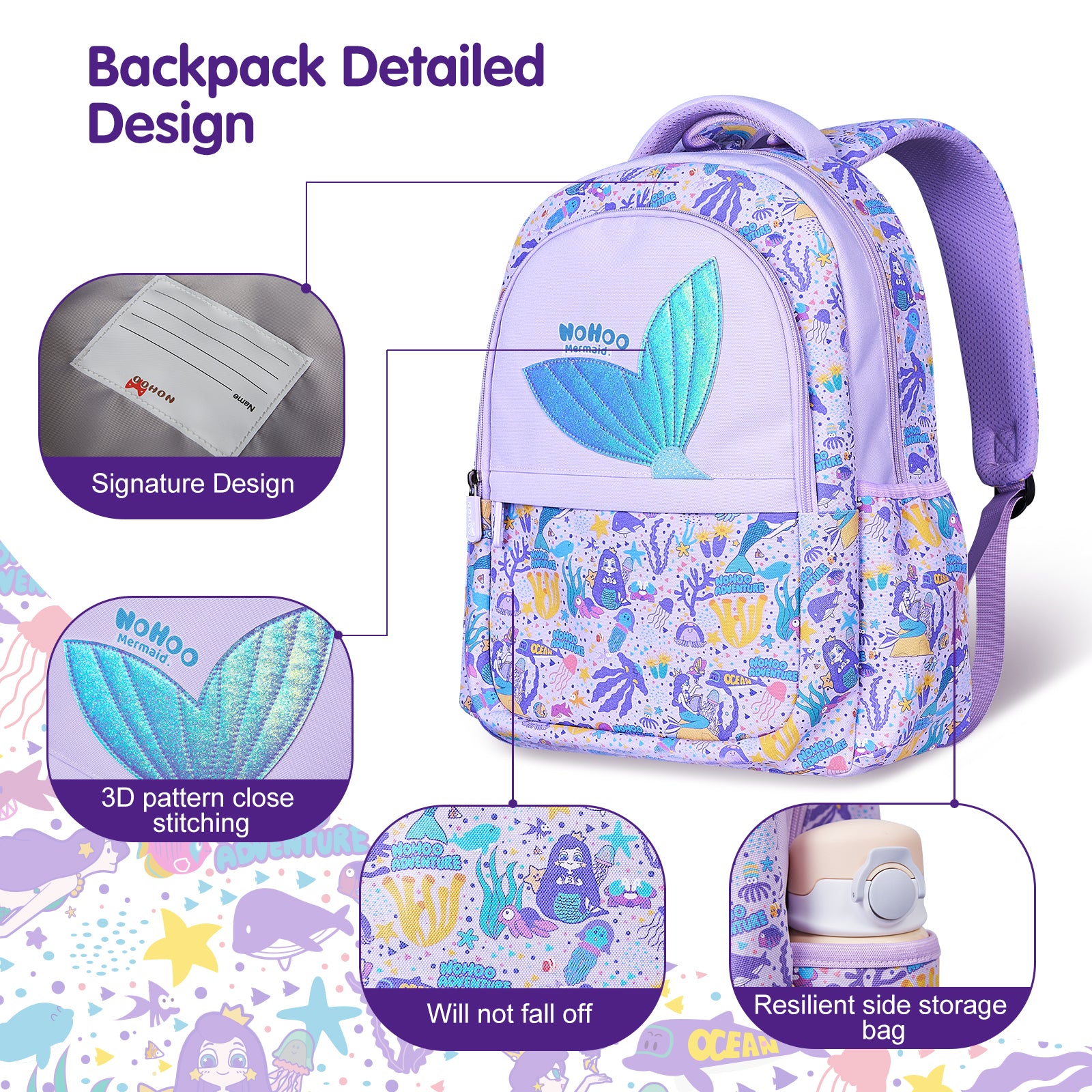 Pattern Print Primary School backpack