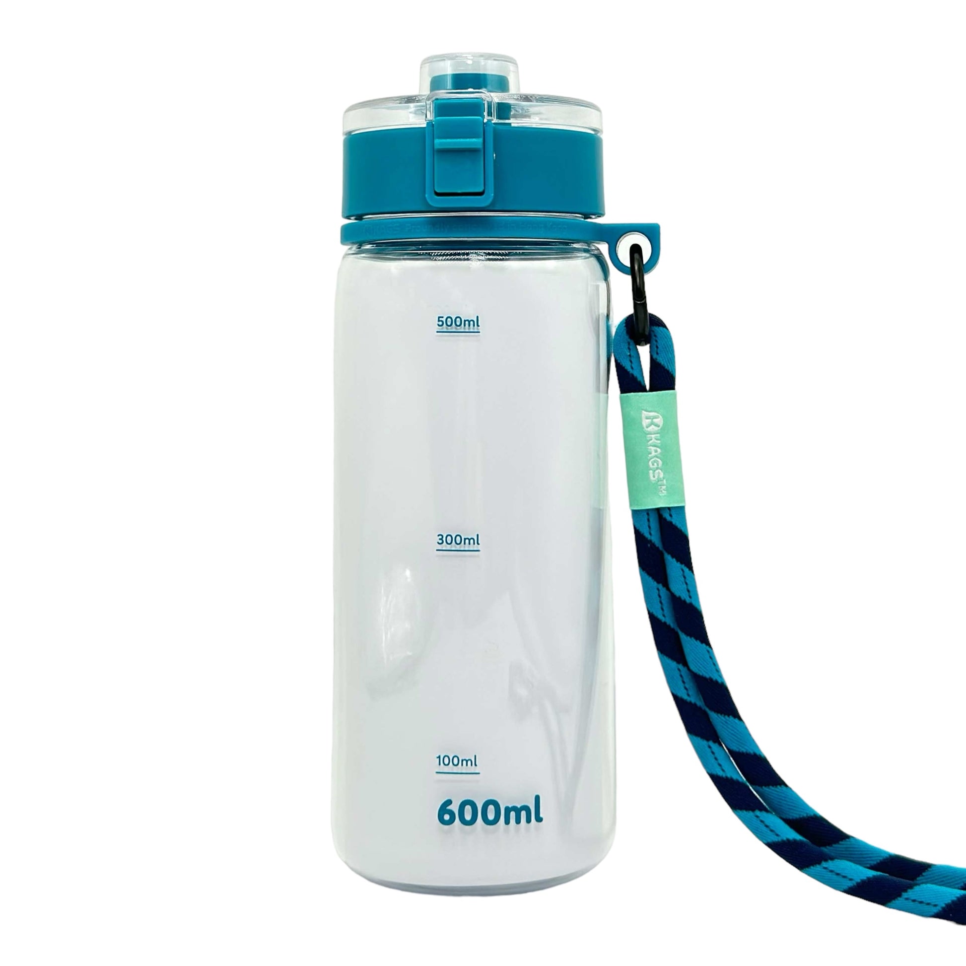 KAGS AQUARECHARGE Series Tritan 600ML Water Bottle w/ Crossbody Strap Color Series