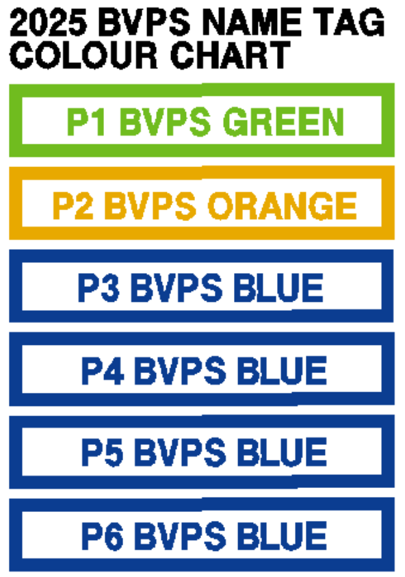 BVPS NAMETAGS