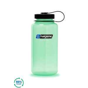 Nalgene 32oz Wide Mouth Water Bottle (Plain) - Glow Green