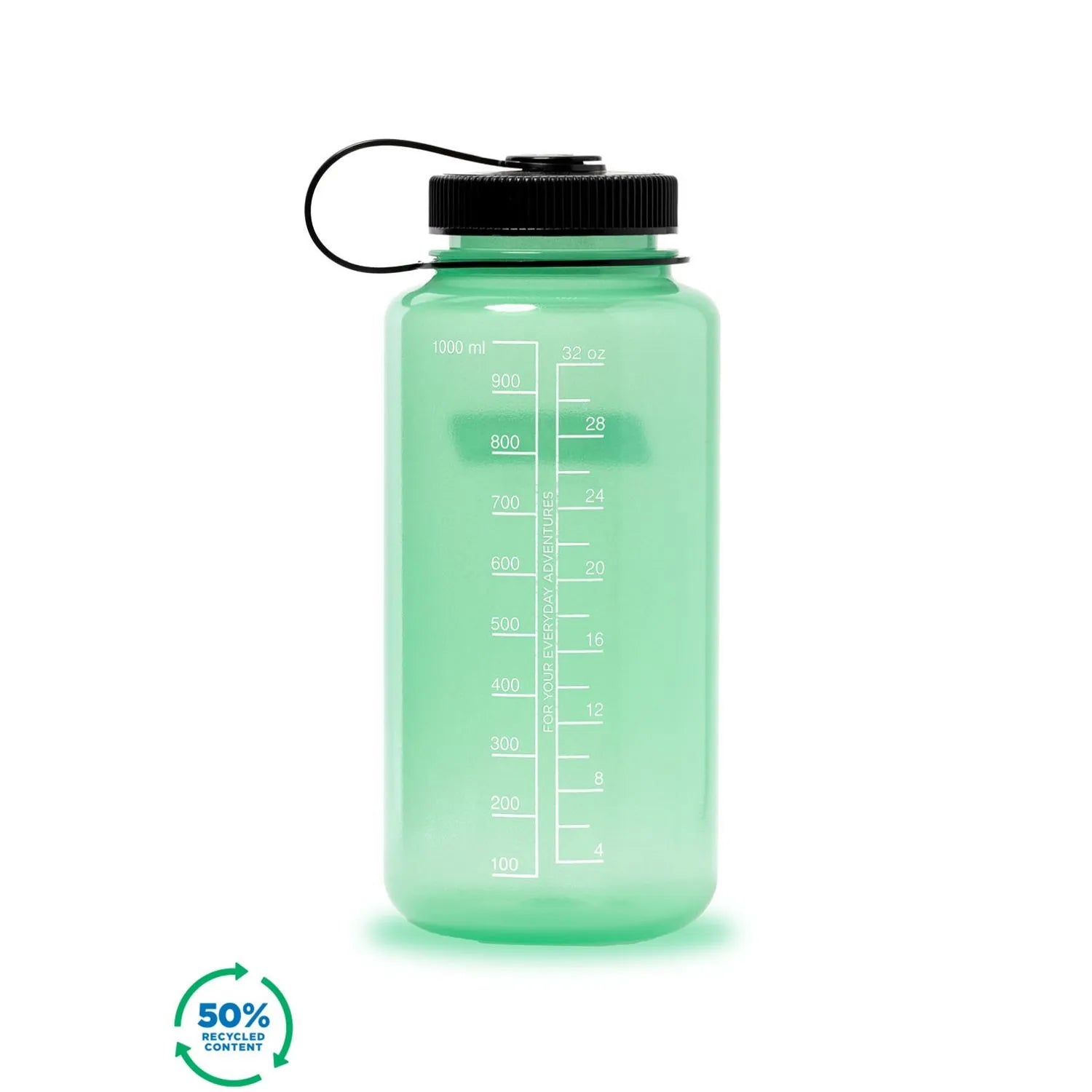 Nalgene 32oz Wide Mouth Water Bottle (Plain) - Glow Green