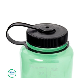 Nalgene 32oz Wide Mouth Water Bottle (Plain) - Glow Green