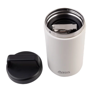 Oasis Stainless Steel Insulated Dual Compartment Food Jar with Handle And Spoon 700ML